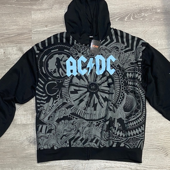 AC/DC Other - AC/DC Black and Gray Graphic Jacket